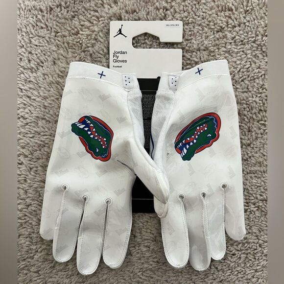 Nike Jordan Fly Florida Gators PE Team Issued Football Gloves - Picture 1 of 4